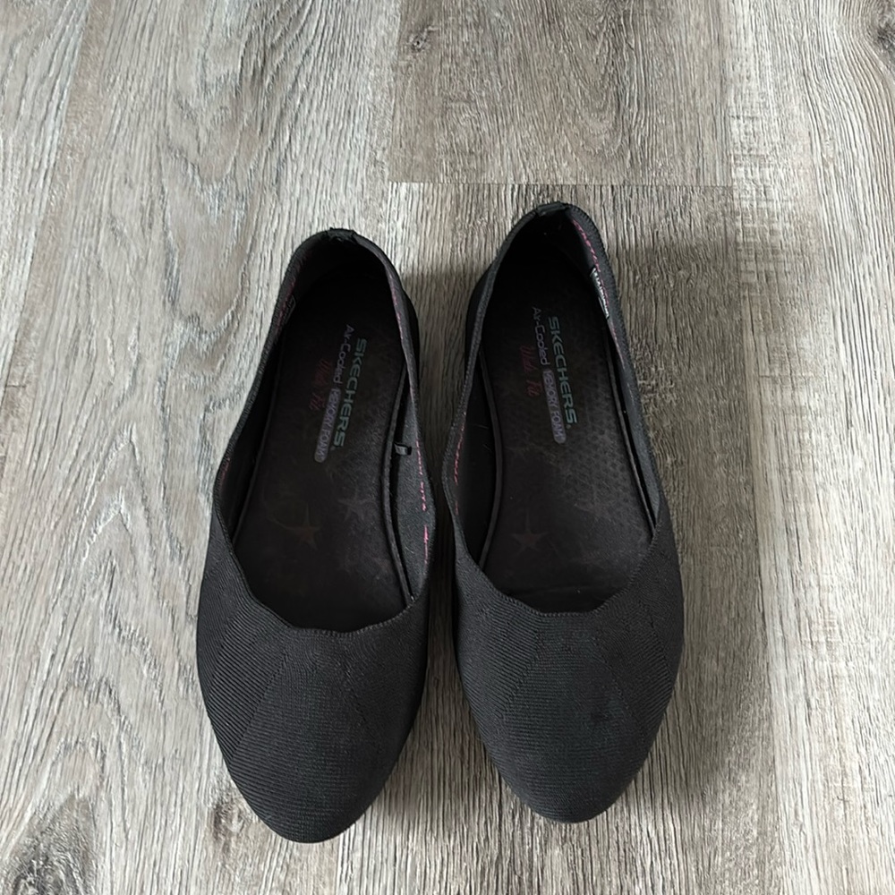 Worn a few times they are wide flats